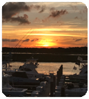 Sunset over the marina